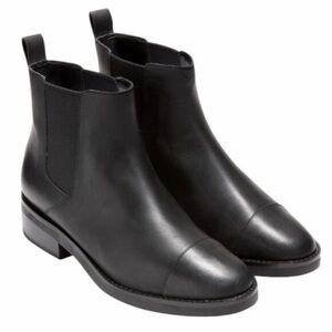 Cole Haan Black Leather Ankle Booties